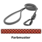 Preview: klassische Hundeleine TWIST - L - 175cm - orange und schwarz swirl